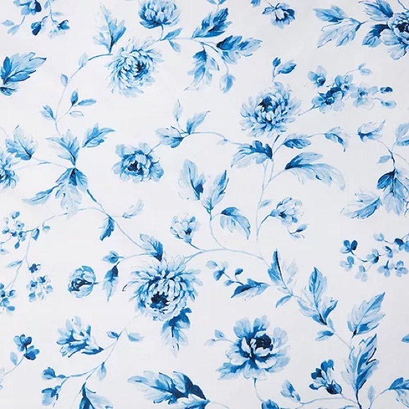 Ralph LAUREN Whitlow Blue White Floral Full/Queen Duvet Cover 100% Cotton - Picture 5 of 15